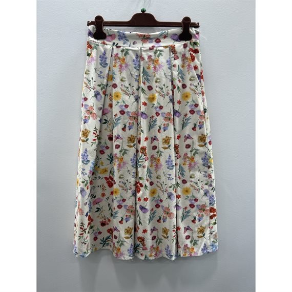 Marta - Ciela Nederdel - Beige Print
