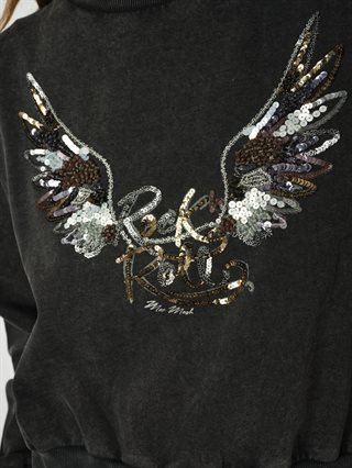 Mos Mosh - Cosette O-LS Deco Sweatshirt - Phantom