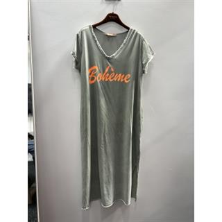 Marta - Rosalia Kjole - Military/Arancio Fluo