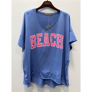 Marta - Nella T-shirt - Royal/Fuxia - Onesize