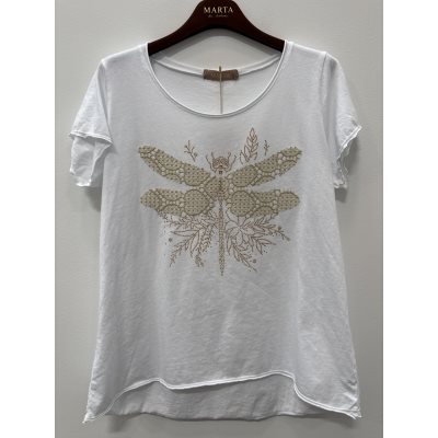 Marta - Marie  T-shirt - White Dragonfly