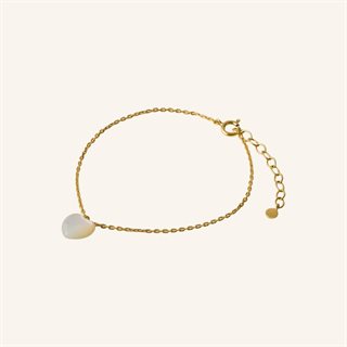 Pernille Corydon - Ocean Heart Armbånd - Guld - Adj 16-19 cm