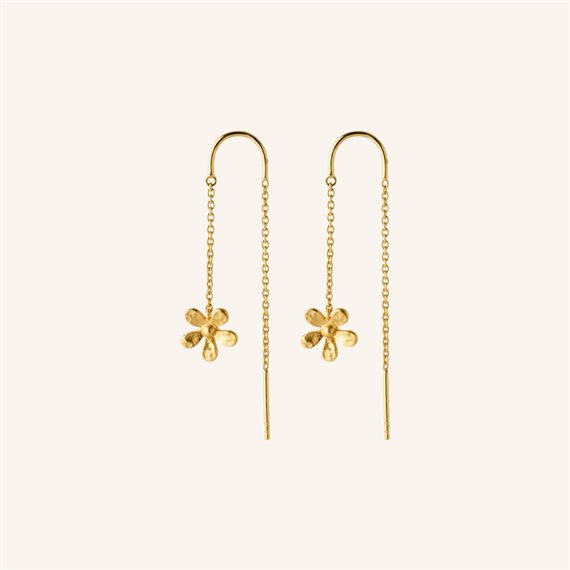 Pernille Corydon - Wild Poppy Earchains - Guld - 50mm
