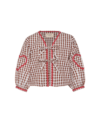 Sissel Edelbo - Astrid MINI Top - Brown Checks