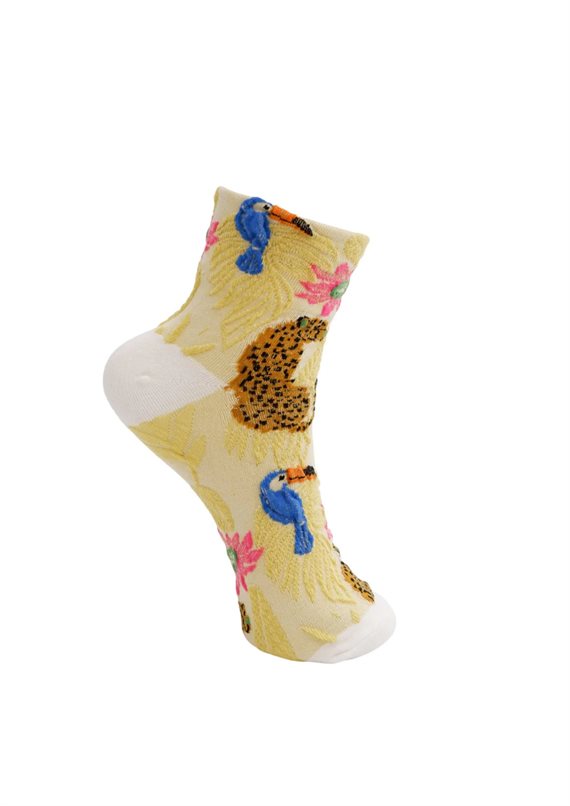 Black Colour - BCElke - Strømper - Beige animal - One size