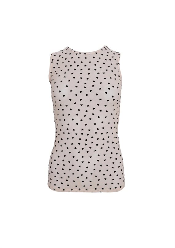 Black Colour - Isole Love - Mesh Tanktop - Nude Heart
