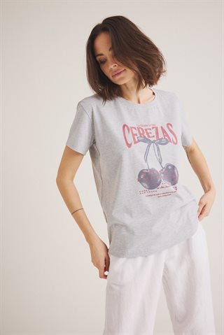 Luxzuz - Cerez T-shirt - Light Grey Melange