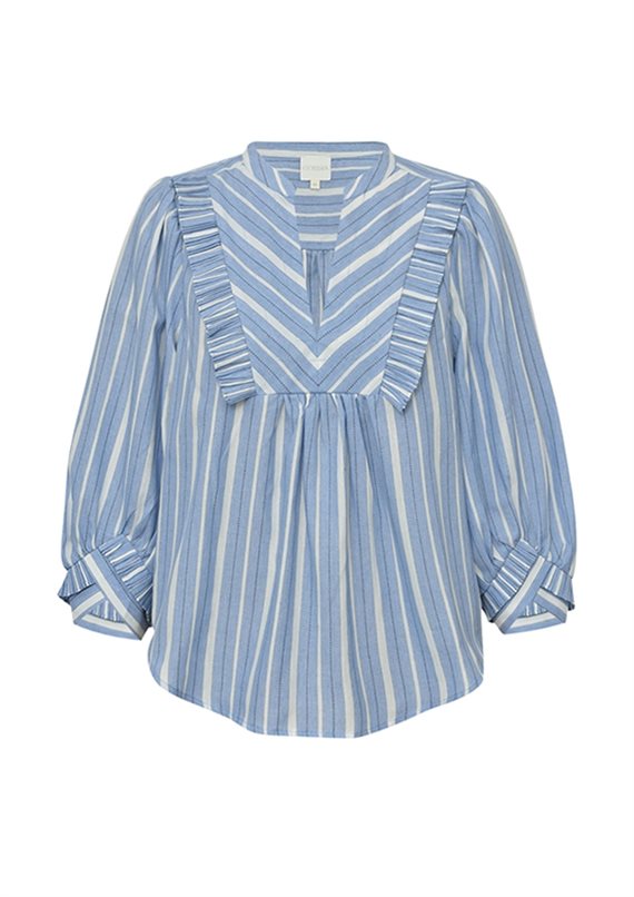 Gossia - MeeGo Ane Blouse - Light Blue Stripes 