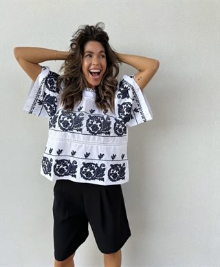 Gossia - AnnimiGO - Bluse - White/black