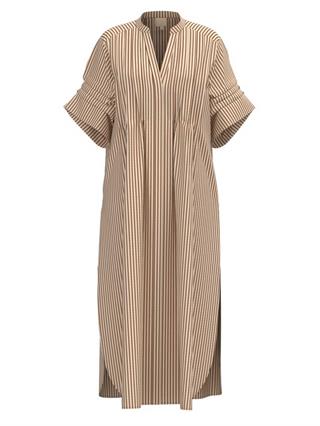 Gossia - Alexa Jo Shirt Kjole - Creme Brown Stripes