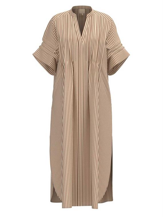 Gossia - Alexa Jo Shirt Kjole - Creme Brown Stripes