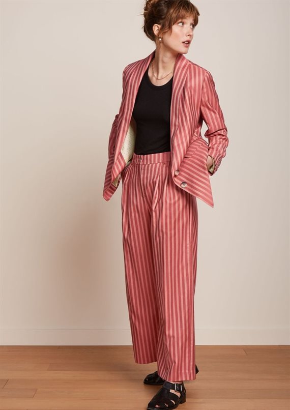 King Louie - Billie Blazer - Vice Stripe - Dusty Rose