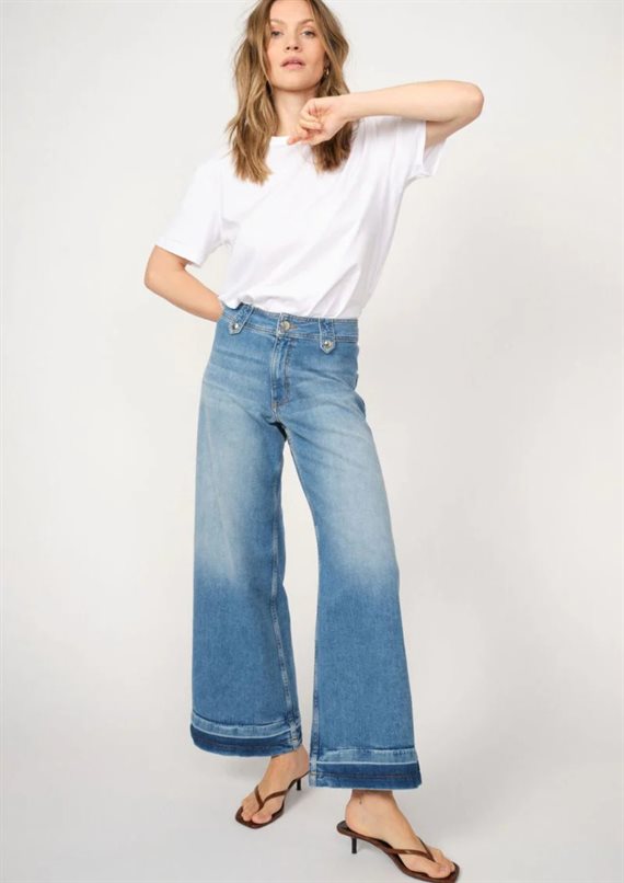 Mos Mosh - Hermina Zack Jeans -  Mid Blue - Ankle