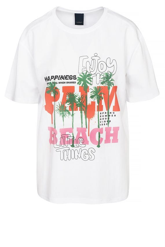 Luxzuz - Palm Beach T-shirt - White