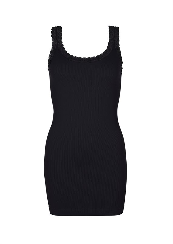 Tim & Simonsen - Frida Rib Top - Nero - Plus Onesize 