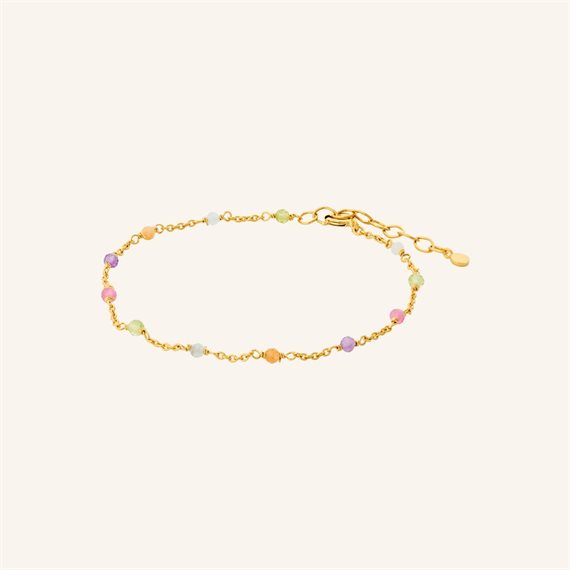 Pernille Corydon - Rainbow Armbånd - Guld - Adj 16-19 cm