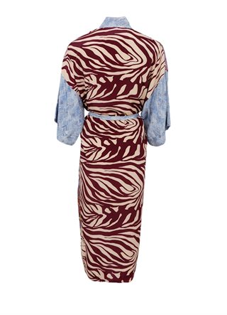 Black Colour - Luna Multi Kimono lang - Royal Berry Mix - Onesize