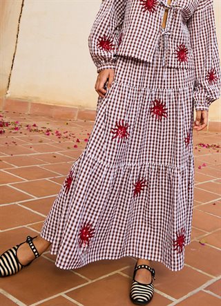 Sissel Edelbo - Nanette Nederdel - Brown Checks - Onesize