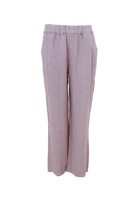 Black Colour - Melina Wide Linen Bukser - Calypso Rose