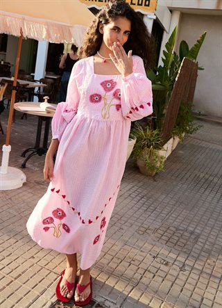 Sissel Edelbo - Wenke Kjole - Pink Stripes - Onesize