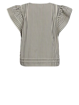 Gossia - Minka Jo Bluse - Creme Black Stripes