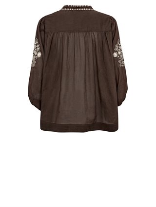 Gossia - NouraGO Bluse - Brown-Creme