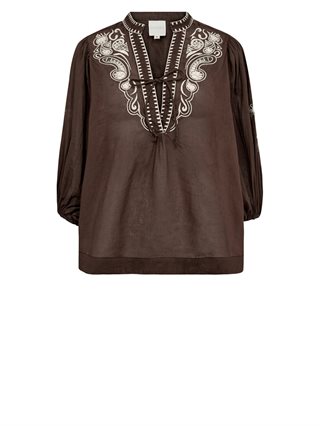 Gossia - NouraGO Bluse - Brown-Creme