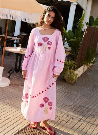 Sissel Edelbo - Wenke Kjole - Pink Stripes - Onesize