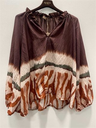 Marta - Belladonna Blouse - Marrone