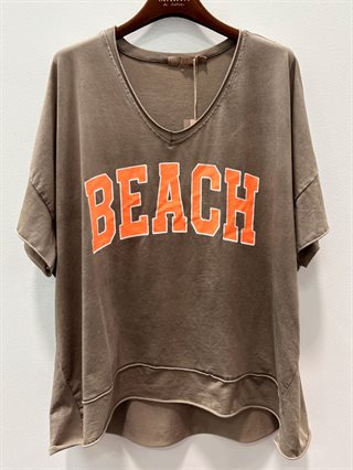 Marta - Nella T-shirt - Marrone/Arancio - Onesize
