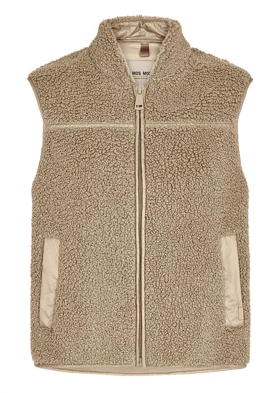 Mos Mosh - MMRowe Teddy Vest - Savannah tan