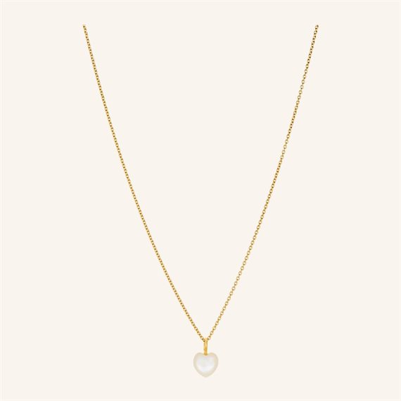 Pernille Corydon - Ocean Heart Halskæde - Guld - Adj 40-45 cm