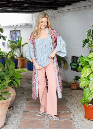 Black Colour - Luna Multi Kimono lang - Royal Berry Mix - Onesize