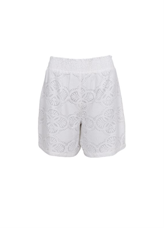 Black Colour - Milos Lace Shorts - Off White