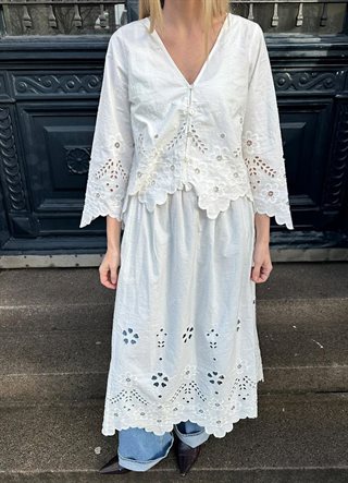 Sissel - Trine Top - White Cutwork - Onesize