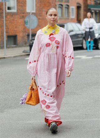 Sissel Edelbo - Wenke Kjole - Pink Stripes - Onesize