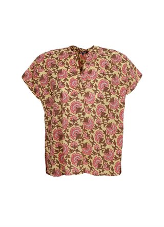 Black Colour - Flora S/S Blouse - Sun Flower