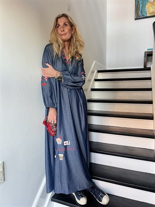 Wauw - Heart Kjole - Chambray